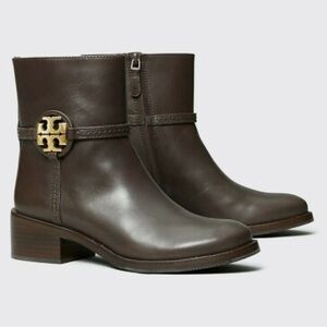 Tory Burch Brown Leather Ankle Boots